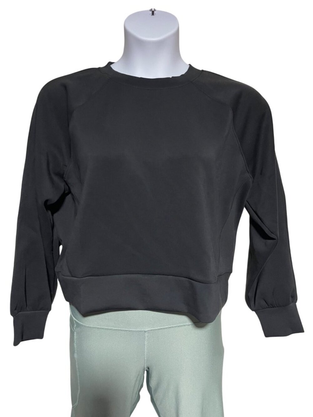 Womens Size M Sandwash Crewneck Pullover Black Members Mark
